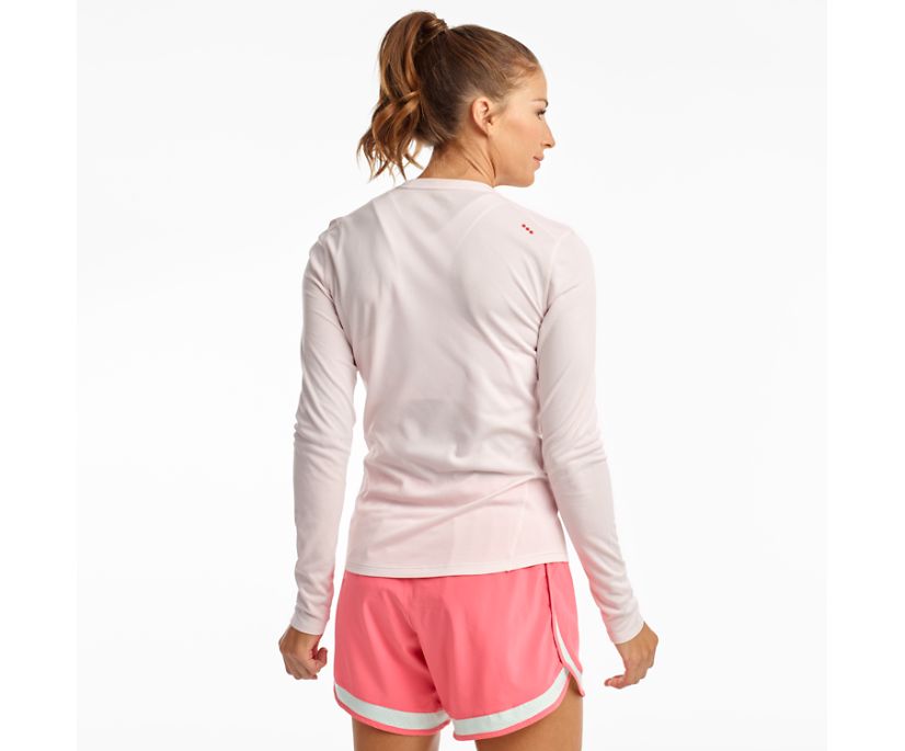 Saucony Stopwatch Long Sleeve Women's Shirts Pink | AU 299DFMN